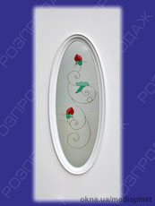 Янтар Я-02 (білий). Скло - полімерний вітраж/2. Розміри - 880*2050 мм*24мм