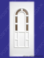 Сендвіч панель: Опал О-01 (білий). Скло - дельта коричнева. Розміри - 880*2050 мм*24мм