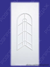 Сендвіч панель: Аметист А-03 (білий). Скло - без скла. Розміри - 880*2050 мм*24мм