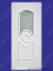 Сендвіч панель: Сапфір С-01 (білий). Скло - дельта біла. Розміри - 880*2050 мм*24мм