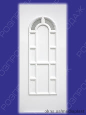 Сендвіч панель: Опал О-05 (білий). Скло - дельта біла. Розміри - 880*2050 мм*24мм