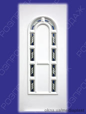 Сендвіч панель: Опал О-02 білий). Скло - вітраж/2. Розміри - 880*2050 мм*24мм