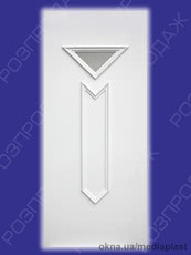 РОЗПРОДАЖ -24мм Сендвіч панель: Топаз Т-01 (білий). Скло - дельта біла. Розміри - 880*2050 мм*24мм