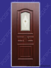 РОЗПРОДАЖ -24 ммСендвіч панель: Рубін Р-02 (білий). Скло - полімерний вітраж/3. Розміри - 880*2050 мм*24мм