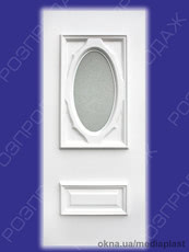 Сендвіч панель: Малахіт М-02 (білий). Скло - дельта біла. Розміри - 880*2050 мм*24мм