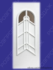 Сендвіч панель: Аметист А-02 (білий). Скло - дельта коричнева. Розміри - 695*1753 мм*24мм