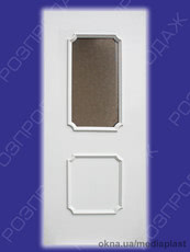 РОЗПРОДАЖ 24 мм Сендвіч панель: Агат-02 (білий). Скло - дельта коричнева. Розміри - 880*2050 мм*24мм