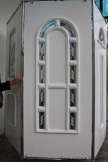 РОЗПРОДАЖ -24 ммОпал О-02 (білий). Скло - полімерний вітраж/1. Розміри - 880*2050 мм*24мм