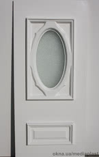 Сендвіч панель: Малахіт М-02 (білий). Скло - смоляний вітраж/1. Розміри - 880*2050 мм*24мм