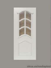 Сендвіч панель: Смарагд СД-02 (білий). Скло - полімерний вітраж/2. Розміри - 880*2050 мм*24мм