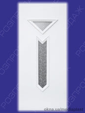 Сендвіч панель: Топаз Т-02 (білий). Скло - дельта біла. Розміри - 880*2050 мм*24мм