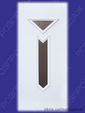 РОЗПРОДАЖ Сендвіч панель: Топаз Т-02 (білий). Скло - дельта коричнева. Розміри - 880*2050 мм*24мм