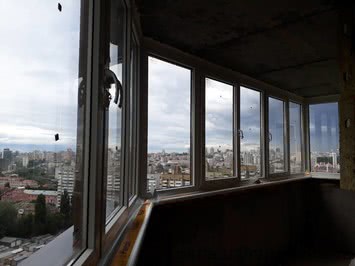 Остекление балкона по ул. Островского, 40