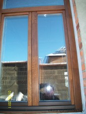 Окно дуб распашное 1300*1400, фурнитура Масо