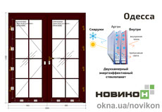 Входные двери REHAU профиля EURO 70 в цвете 