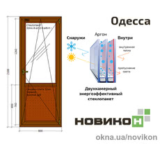 Балконная дверь REHAU профиля EURO 70 в цвете 