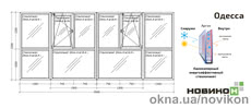 Балконное остекление REHAU профиля EURO 60 с однокамерным стеклопакетом 5000 на 2200