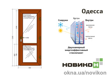 Вхідні двері REHAU профілю Geneo в кольорі 