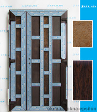 Двери входные с декоративным стеклом 2100 х 1180