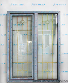 Окно декорированное шпросами 1755 х 1270