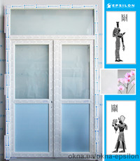 Двери с рисунком пескоструй 2670х1590