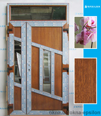 Двери штульповые входные 2420 х 1290