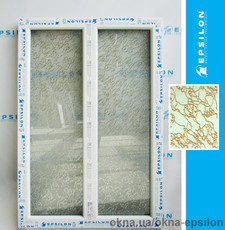 Окно с декоративным стеклом 1230х800