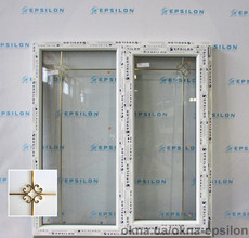 Окно декорированное шпросами 1420 х 1320