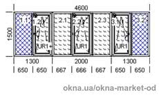 Остекление балкона, лоджии 1500х4600 (7 частей)