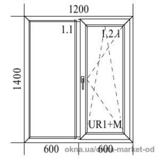 Пластиковое окно Trocal 1200x1400