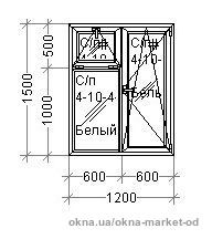 Окно с форточкой
