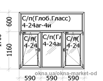 REHAU EURO 70 цвет белый 1770х1760