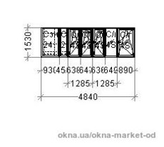 Балкон REHAU 4840х1530