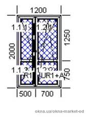 Дверь TROCAL 58 1200х2000