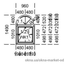 Арочное окно со шпросами