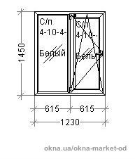 Окно в коттедж (частный дом), Рехау золотой дуб