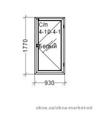 Окно Рехау с фурнитурой Винкхаус, 930х1770мм