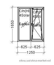 Окно Рехау ламинированное Мореный дуб 1250х1650мм