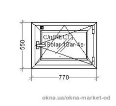 Пластиковое окно REHAU, 770х550
