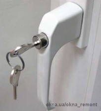 Ручка для окон с замком (детская) —  Ручка для окон с замком (детская) —