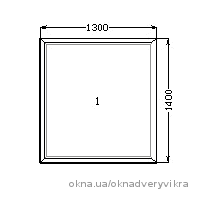 Глухое окно в профиле стандарт класса VIKRA 3 без монтажа.
