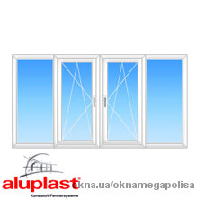 Балконы в Харькове. На типовой дом 9 этажей (Полька) ALUPLAST