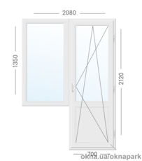 Балконный блок 2080х2120