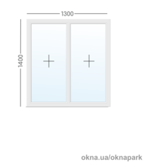 Окно глухое 1300х1400