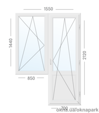 Блок балконный 1550х2120