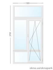 Балконный блок 1500х2700