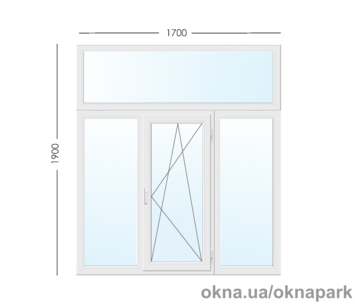 вікно 1700х190
