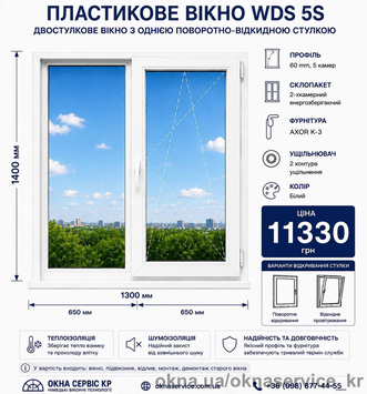 Вікно WDS 5S Двостулкове Вікно WDS 5S Двостулкове