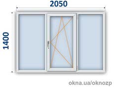 Энергосберегающее Трехстворчатое окно
