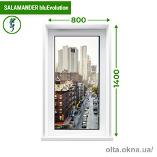 Одностворчатое глухое окно Salamander bluEvolution